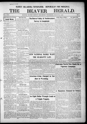 The Beaver Herald. (Beaver, Okla.), Vol. 22, No. 11, Ed. 1, Thursday, August 27, 1908