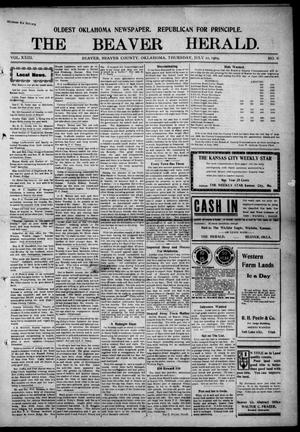 The Beaver Herald. (Beaver, Okla.), Vol. 23, No. 6, Ed. 1, Thursday, July 22, 1909