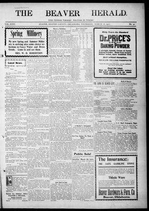 The Beaver Herald. (Beaver, Okla.), Vol. 24, No. 40, Ed. 1, Thursday, March 16, 1911