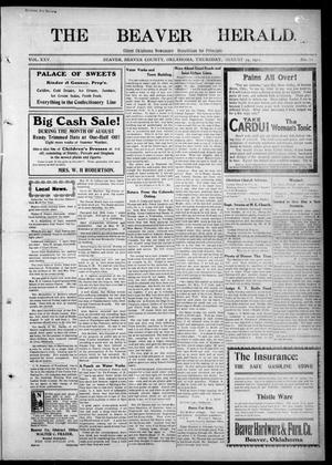 The Beaver Herald. (Beaver, Okla.), Vol. 25, No. 11, Ed. 1, Thursday, August 24, 1911