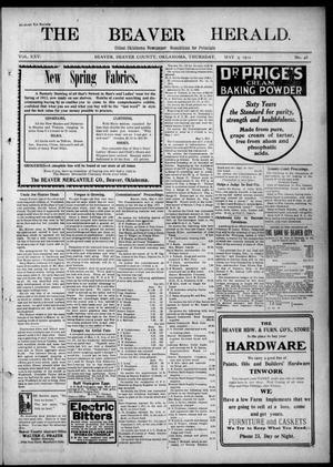 The Beaver Herald. (Beaver, Okla.), Vol. 25, No. 48, Ed. 1, Thursday, May 9, 1912