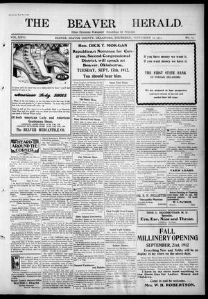 The Beaver Herald. (Beaver, Okla.), Vol. 26, No. 14, Ed. 1, Thursday, September 12, 1912