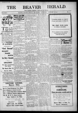 The Beaver Herald. (Beaver, Okla.), Vol. 26, No. 17, Ed. 1, Thursday, October 3, 1912