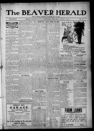The Beaver Herald (Beaver, Okla.), Vol. 28, No. 39, Ed. 1, Thursday, March 4, 1915