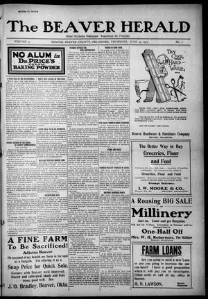 The Beaver Herald (Beaver, Okla.), Vol. 29, No. 3, Ed. 1, Thursday, June 24, 1915