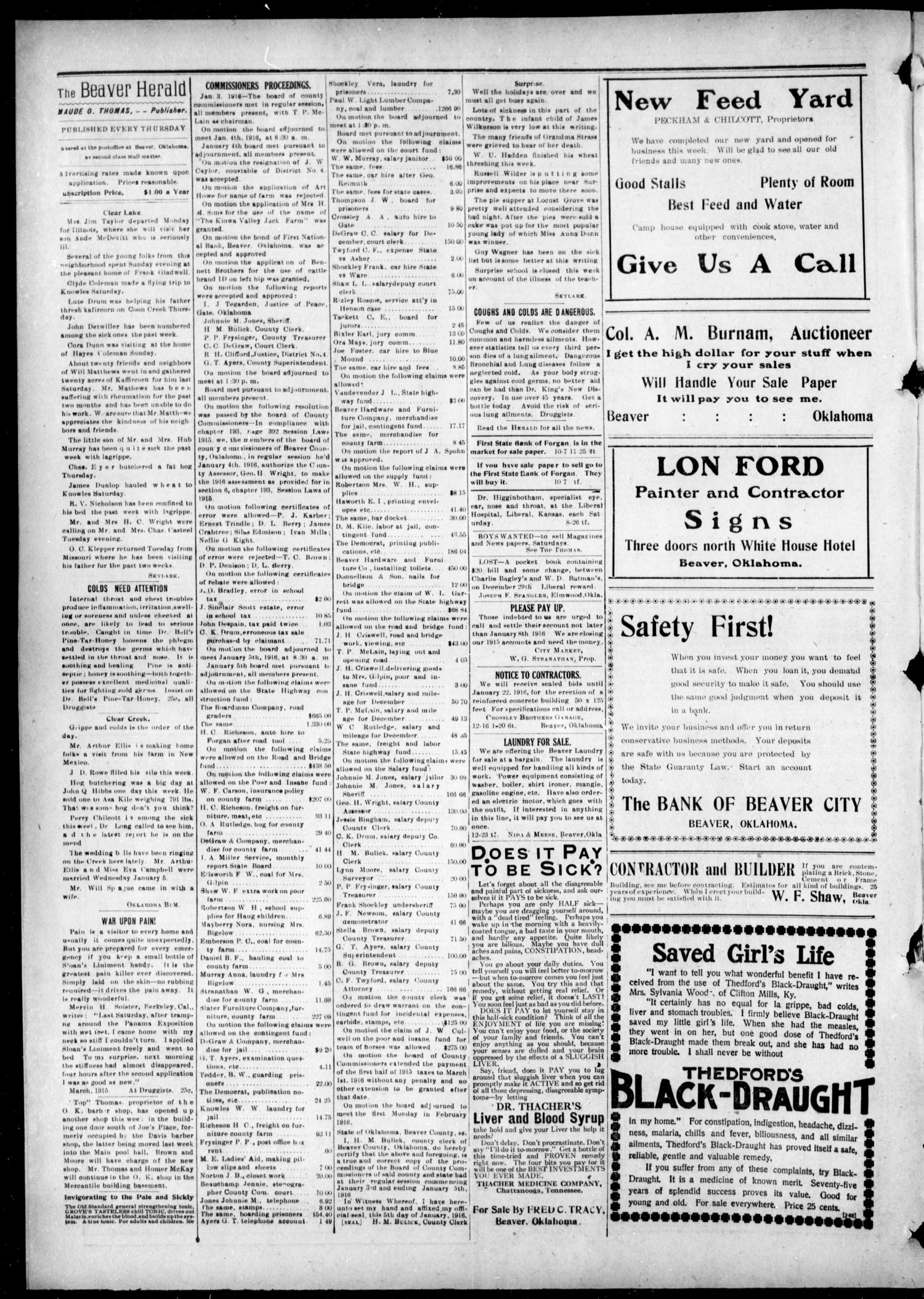 The Beaver Herald (Beaver, Okla.), Vol. 29, No. 32, Ed. 1, Thursday, January 13, 1916
                                                
                                                    [Sequence #]: 4 of 10
                                                