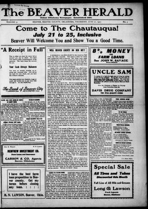 The Beaver Herald (Beaver, Okla.), Vol. 31, No. 3, Ed. 1, Thursday, June 21, 1917