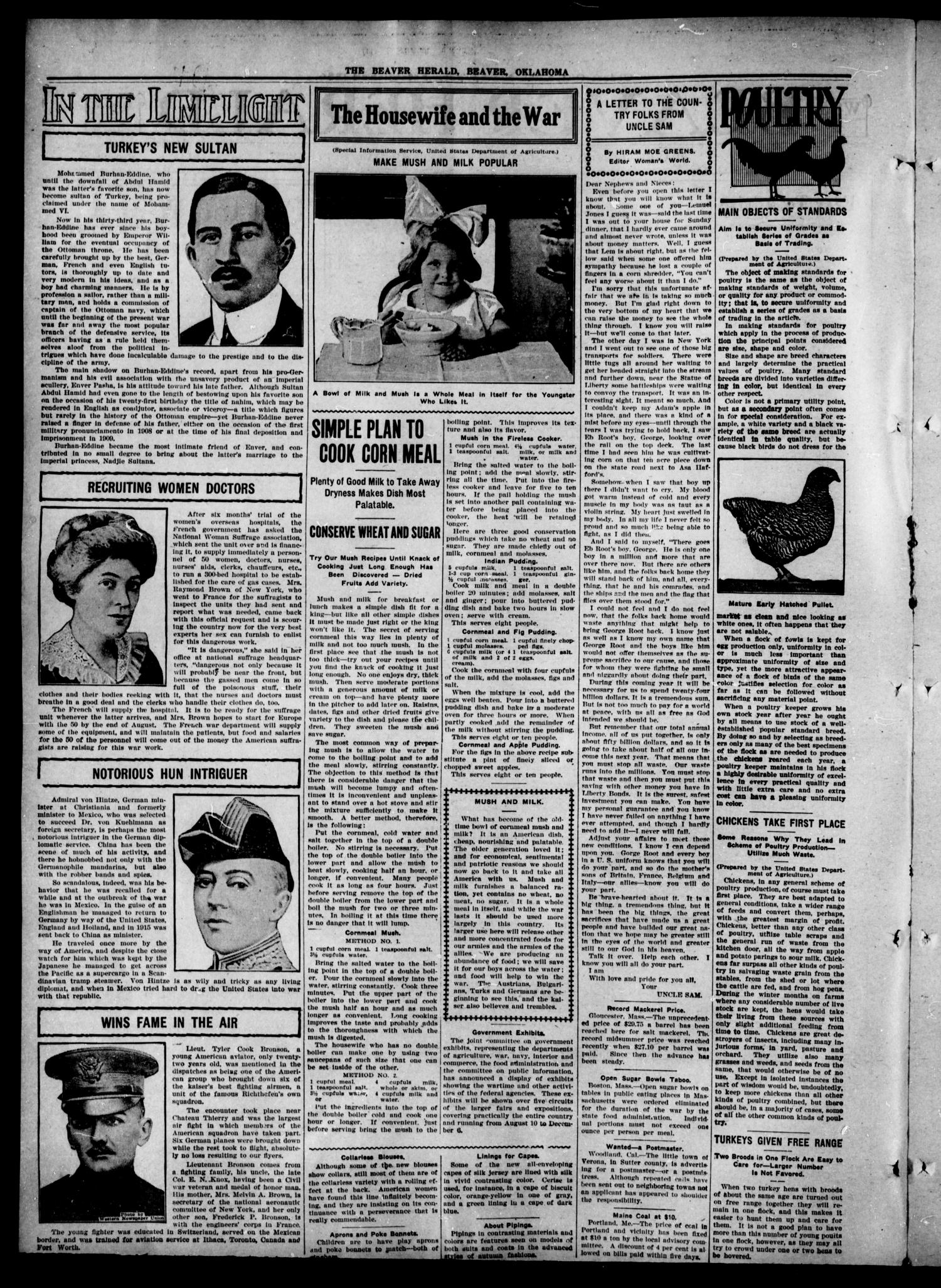 Beaver Herald (Beaver, Okla.), Vol. 32, No. 14, Ed. 1, Thursday, September 5, 1918
                                                
                                                    [Sequence #]: 2 of 8
                                                