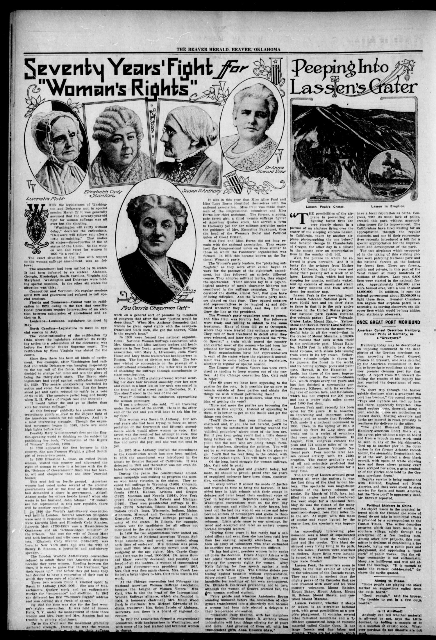 The Beaver Herald (Beaver, Okla.), Vol. 33, No. 4, Ed. 1, Thursday, June 24, 1920
                                                
                                                    [Sequence #]: 2 of 10
                                                