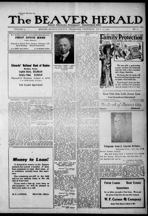 The Beaver Herald (Beaver, Okla.), Vol. 33, No. 9, Ed. 1, Thursday, July 29, 1920