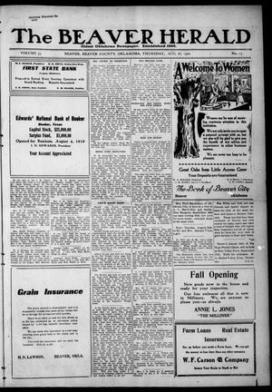The Beaver Herald (Beaver, Okla.), Vol. 33, No. 13, Ed. 1, Thursday, August 26, 1920
