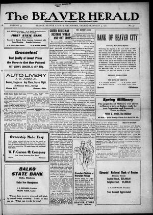 The Beaver Herald (Beaver, Okla.), Vol. 33, No. 40, Ed. 1, Thursday, March 3, 1921