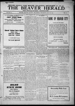 The Beaver Herald (Beaver, Okla.), Vol. 34, No. 9, Ed. 1, Thursday, July 28, 1921