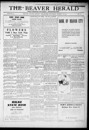The Beaver Herald (Beaver, Okla.), Vol. 34, No. 41, Ed. 1, Thursday, March 16, 1922