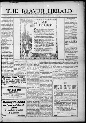 Primary view of object titled 'The Beaver Herald (Beaver, Okla.), Vol. 35, No. 26, Ed. 1, Thursday, November 30, 1922'.