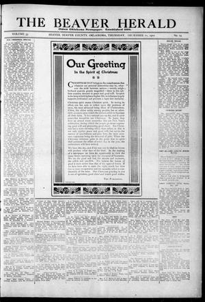 The Beaver Herald (Beaver, Okla.), Vol. 35, No. 29, Ed. 1, Thursday, December 21, 1922