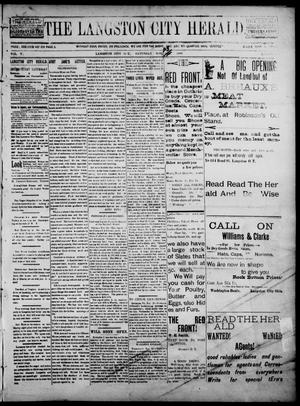 Primary view of object titled 'The Langston City Herald. (Langston City, Okla. Terr.), Vol. 5, No. 31, Ed. 1, Saturday, November 23, 1895'.