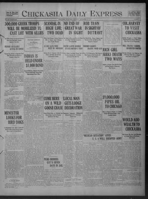 Primary view of object titled 'Chickasha Daily Express (Chickasha, Okla.), Vol. 17, No. 231, Ed. 1 Thursday, September 28, 1916'.