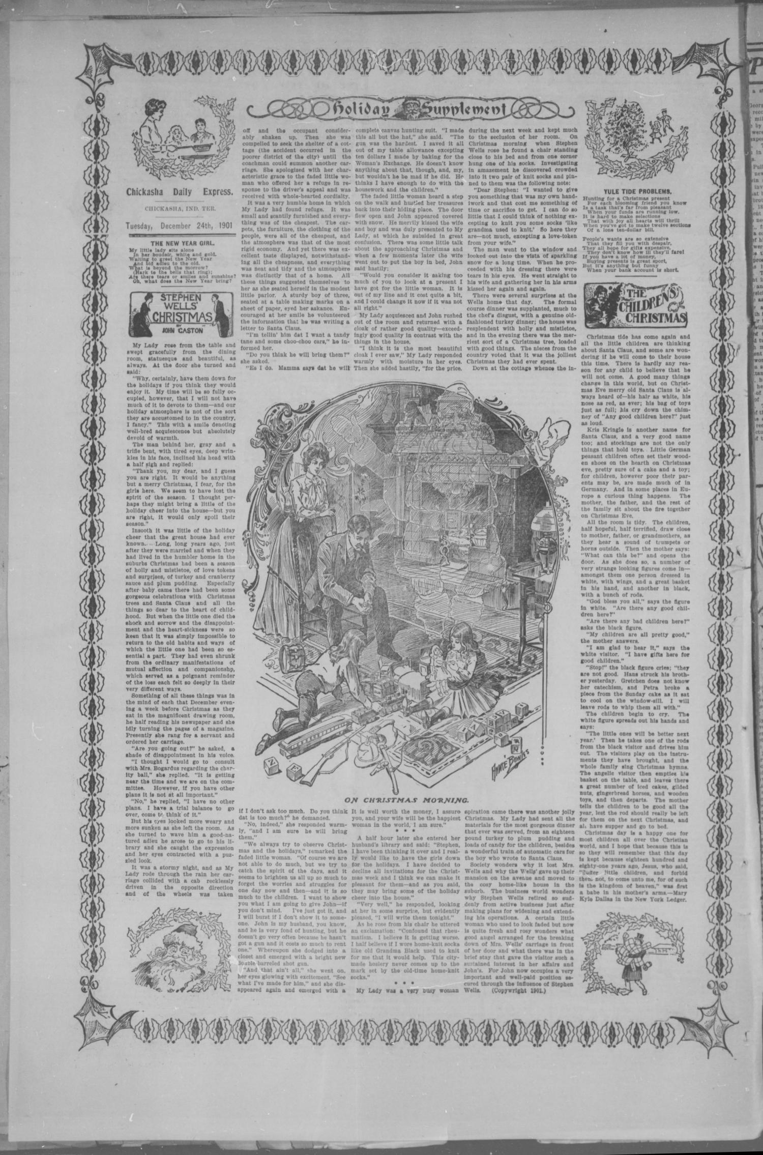 The Chickasha Daily Express. (Chickasha, Indian Terr.), Vol. 10, No. 322, Ed. 1 Tuesday, December 24, 1901
                                                
                                                    [Sequence #]: 4 of 12
                                                
