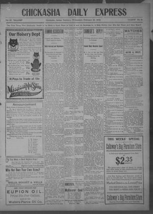 Chickasha Daily Express (Chickasha, Indian Terr.), Vol. 11, No. 41, Ed. 1 Wednesday, February 18, 1903