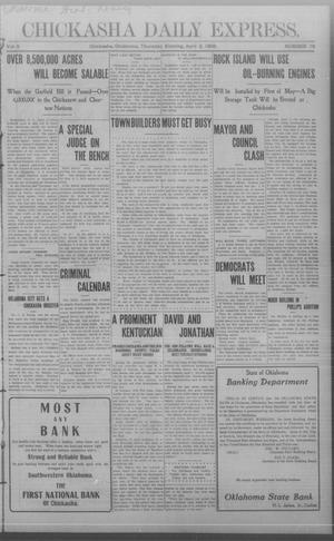 Chickasha Daily Express. (Chickasha, Okla.), Vol. 9, No. 79, Ed. 1 Thursday, April 2, 1908