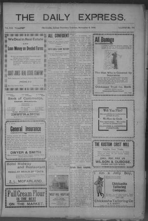 The Daily Express. (Chickasha, Indian Terr.), Vol. 13, No. 70, Ed. 1 Tuesday, November 8, 1904