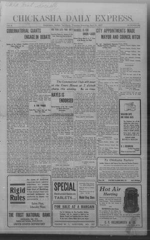 Chickasha Daily Express. (Chickasha, Indian Terr.), Vol. 8, No. 83, Ed. 1 Tuesday, April 9, 1907