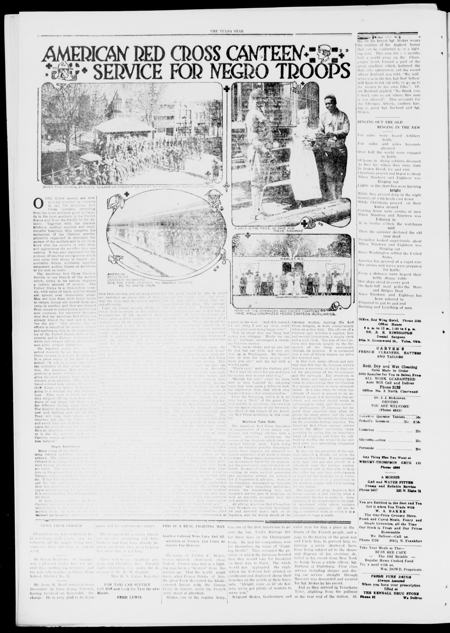 The Tulsa Star (Tulsa, Okla.), Vol. 8, No. 7, Ed. 1, Saturday, December 21, 1918
                                                
                                                    [Sequence #]: 4 of 10
                                                