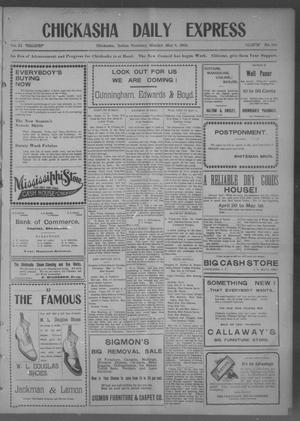 Chickasha Daily Express (Chickasha, Indian Terr.), Vol. 11, No. 105, Ed. 1 Monday, May 4, 1903