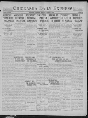 Chickasha Daily Express (Chickasha, Okla.), Vol. 20, No. 34, Ed. 1 Saturday, February 8, 1919