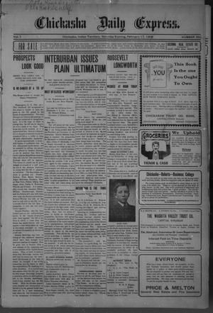 Chickasha Daily Express. (Chickasha, Indian Terr.), Vol. 7, No. 350, Ed. 1 Saturday, February 17, 1906