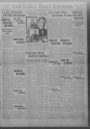 Chickasha Daily Express. (Chickasha, Okla.), Vol. TWELVE, No. 301, Ed. 1 Wednesday, December 27, 1911