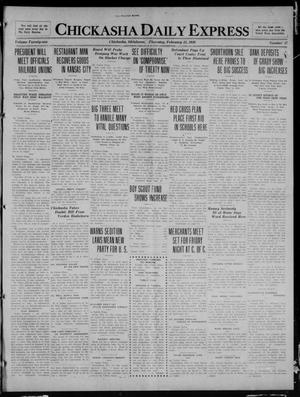 Primary view of object titled 'Chickasha Daily Express (Chickasha, Okla.), Vol. 21, No. 37, Ed. 1 Thursday, February 12, 1920'.
