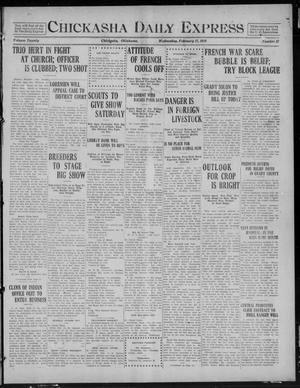 Primary view of Chickasha Daily Express (Chickasha, Okla.), Vol. 20, No. 37, Ed. 1 Wednesday, February 12, 1919