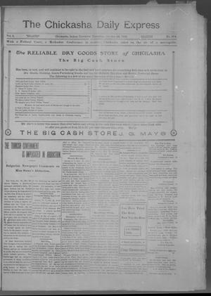 Primary view of object titled 'The Chickasha Daily Express. (Chickasha, Indian Terr.), Vol. 2, No. 274, Ed. 1 Thursday, October 24, 1901'.