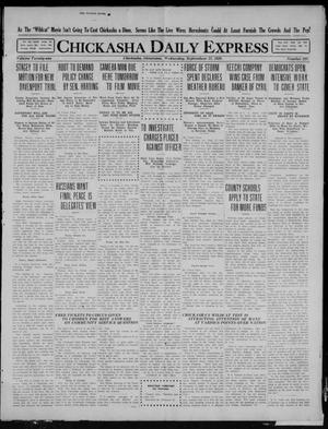 Primary view of object titled 'Chickasha Daily Express (Chickasha, Okla.), Vol. 21, No. 227, Ed. 1 Wednesday, September 22, 1920'.