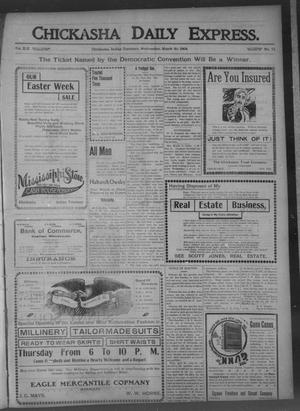 Chickasha Daily Express. (Chickasha, Indian Terr.), Vol. 13, No. 74, Ed. 1 Wednesday, March 30, 1904