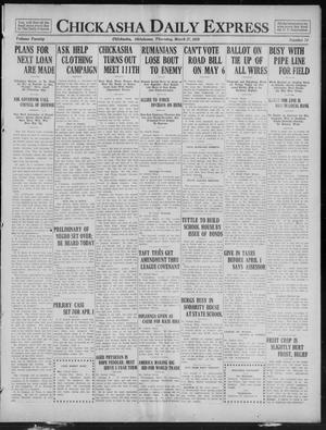 Chickasha Daily Express (Chickasha, Okla.), Vol. 20, No. 74, Ed. 1 Thursday, March 27, 1919