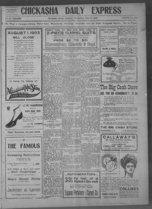 Chickasha Daily Express (Chickasha, Indian Terr.), Vol. 11, No. 173, Ed. 1 Wednesday, July 22, 1903
