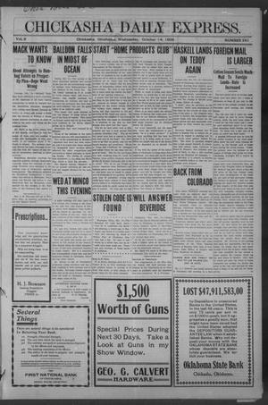 Chickasha Daily Express. (Chickasha, Okla.), Vol. 9, No. 241, Ed. 1 Wednesday, October 14, 1908