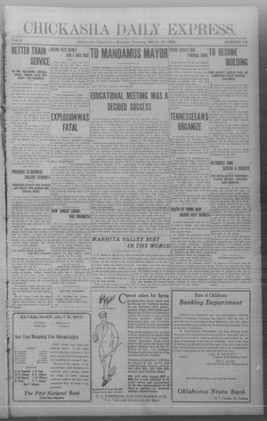 Chickasha Daily Express. (Chickasha, Okla.), Vol. 9, No. 64, Ed. 1 Monday, March 16, 1908