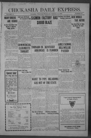 Chickasha Daily Express. (Chickasha, Okla.), Vol. 10, No. 47, Ed. 1 Wednesday, February 24, 1909