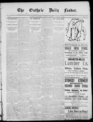 Primary view of object titled 'The Guthrie Daily Leader. (Guthrie, Okla.), Vol. 1, No. 278, Ed. 1, Tuesday, October 24, 1893'.
