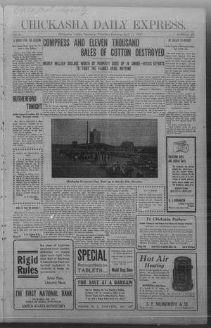 Chickasha Daily Express. (Chickasha, Indian Terr.), Vol. 8, No. 85, Ed. 1 Thursday, April 11, 1907
