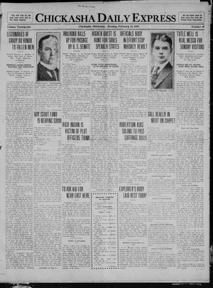 Chickasha Daily Express (Chickasha, Okla.), Vol. 21, No. 46, Ed. 1 Monday, February 23, 1920