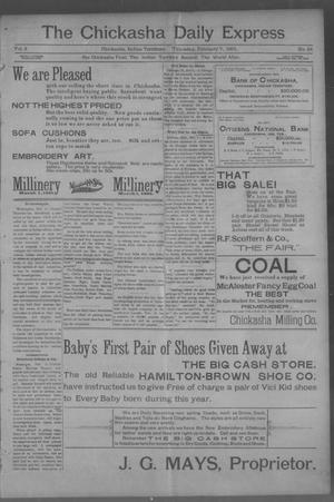 The Chickasha Daily Express (Chickasha, Indian Terr.), Vol. 2, No. 34, Ed. 1 Thursday, February 7, 1901