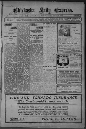 Chickasha Daily Express. (Chickasha, Indian Terr.), Vol. 7, No. 341, Ed. 1 Wednesday, February 7, 1906