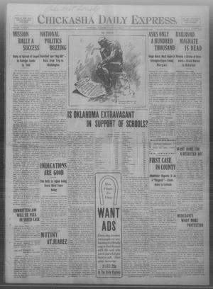 Chickasha Daily Express. (Chickasha, Okla.), Vol. THIRTEEN, No. 28, Ed. 1 Thursday, February 1, 1912