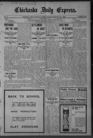 Chickasha Daily Express. (Chickasha, Indian Terr.), Vol. 7, No. 236, Ed. 1 Tuesday, September 25, 1906