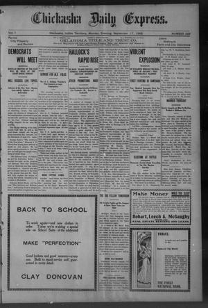 Chickasha Daily Express. (Chickasha, Indian Terr.), Vol. 7, No. 229, Ed. 1 Monday, September 17, 1906